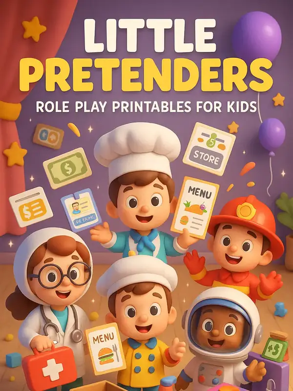 Little Pretenders – Role Play Printables for Kids printable coloring book cover