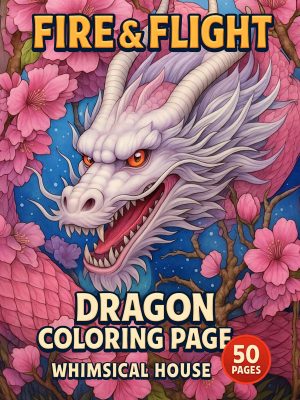 Fire & Flight – 50 Dragon Coloring Pages for One Dollar