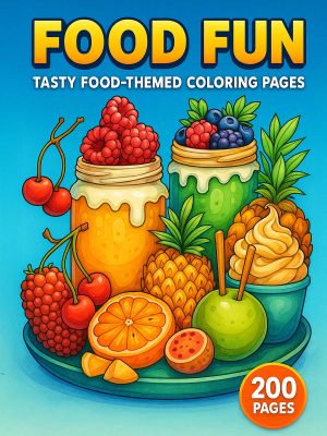 Food Fun – 200 Delicious Food-Themed Coloring Pages for One Dollar