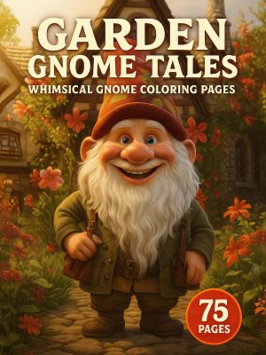 Garden Gnome Tales – 75 Whimsical Gnome Coloring Pages for One Dollar