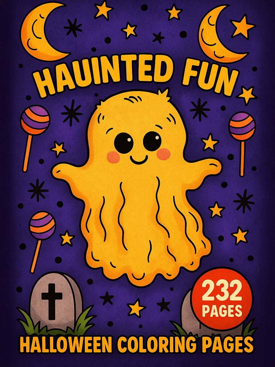 Haunted Fun – 232 Halloween Coloring Pages for All Ages for One Dollar