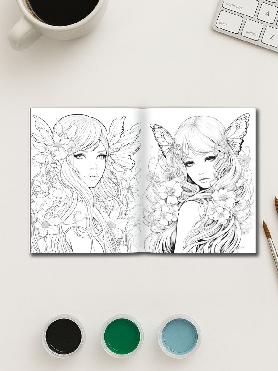 Fairy Glow – 230 Beautiful Fairy Coloring Pages for One Dollar - Image 3