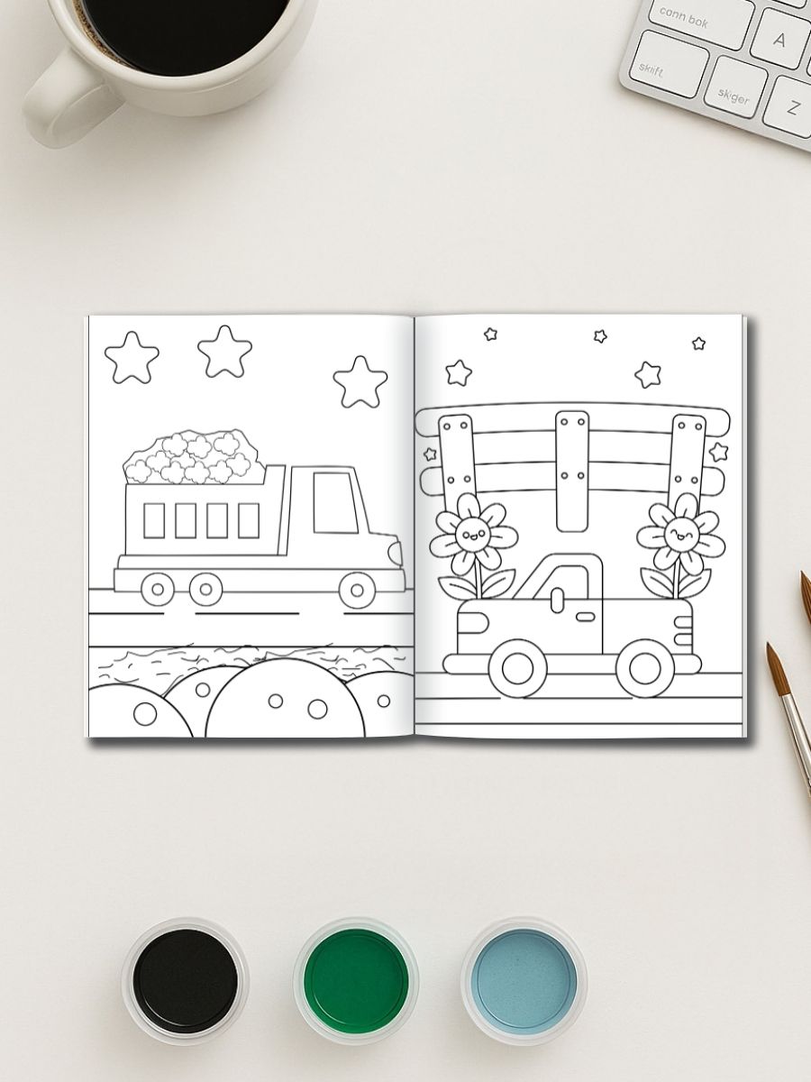 Vroom & Zoom – 35 Vehicle Coloring Pages for One Dollar - Image 2
