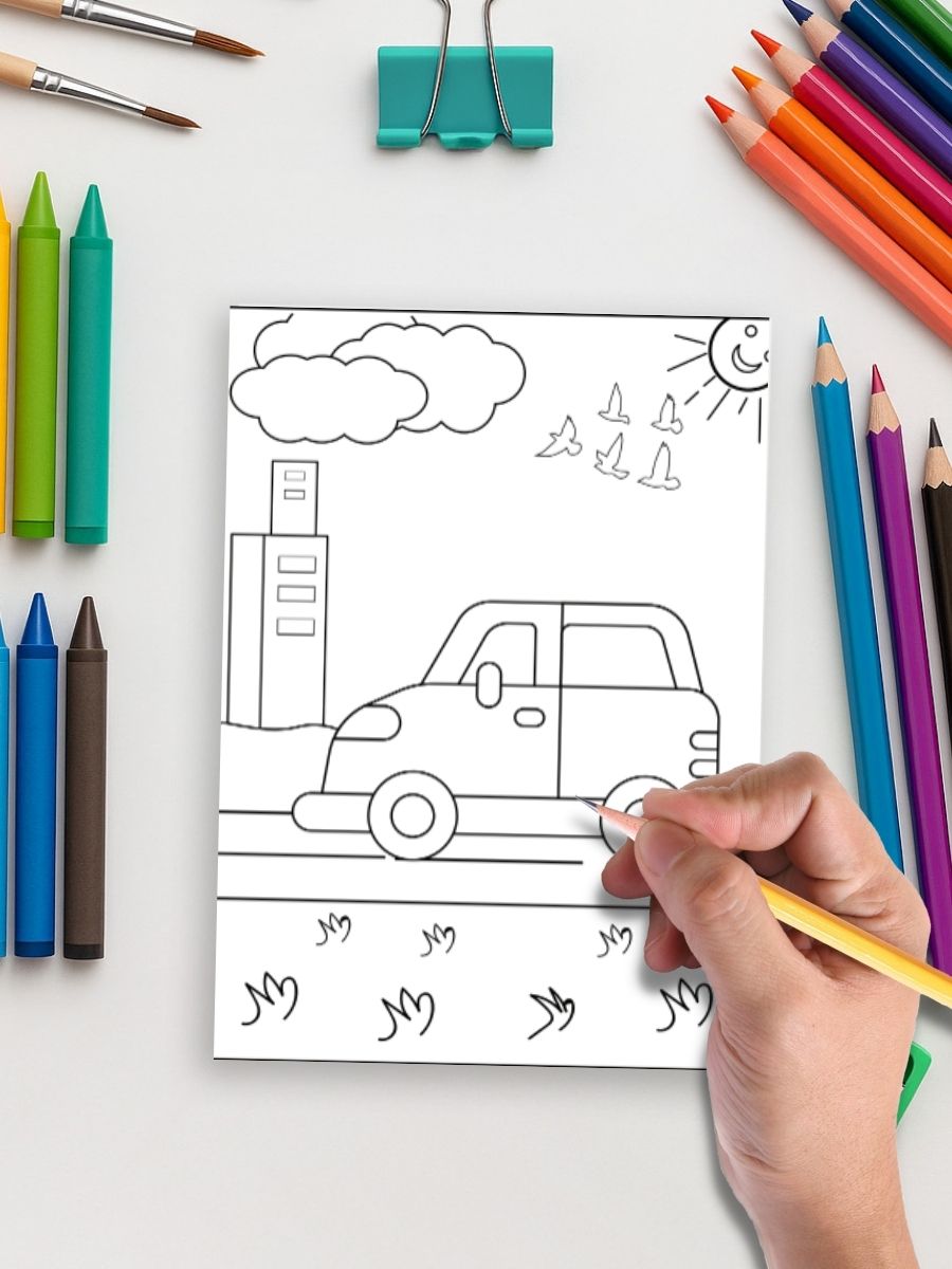 Vroom & Zoom – 35 Vehicle Coloring Pages for One Dollar - Image 4