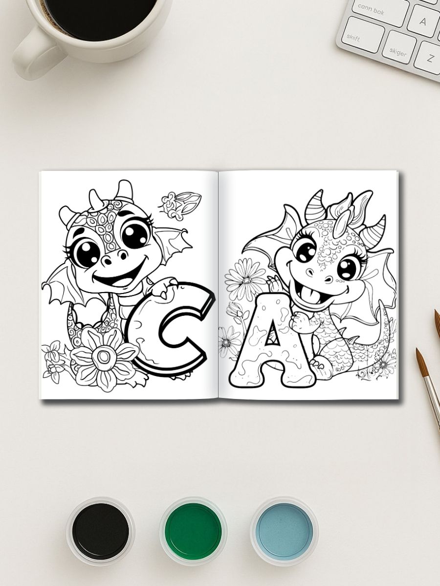 Dragon ABC – 36 Alphabet & Number Pages with Dragons for One Dollar - Image 2