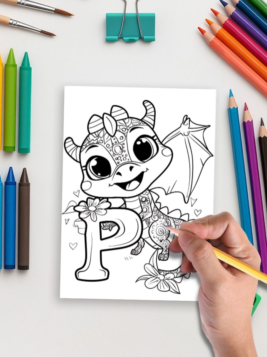 Dragon ABC – 36 Alphabet & Number Pages with Dragons for One Dollar - Image 4