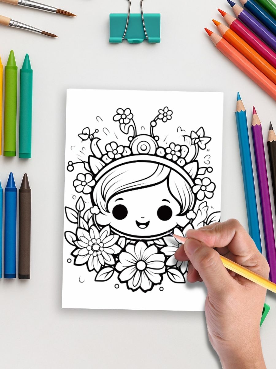 Kawaii Cuties – 130 Adorable Everyday Object Coloring Pages for One Dollar - Image 4