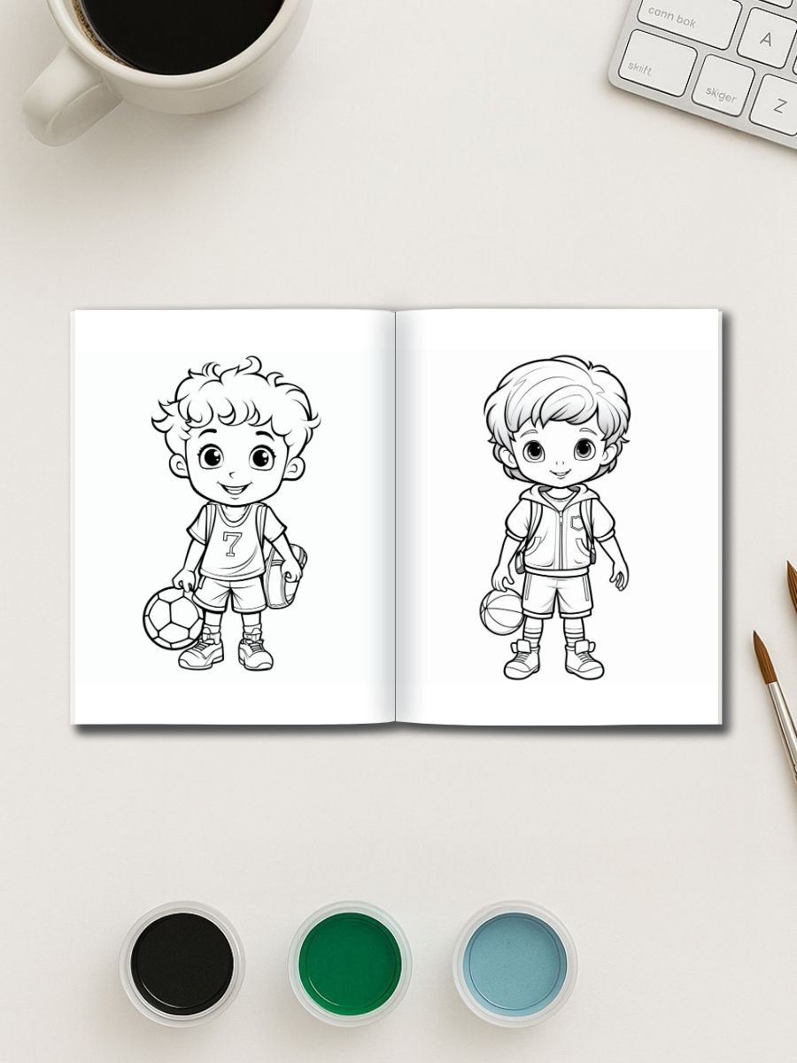 Game On! – 141 Sports & Activities Coloring Pages for Kids for One Dollar - Image 2