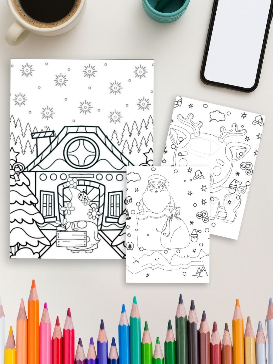 Christmas Magic – 171 Holiday-Themed Coloring Pages for One Dollar - Image 4