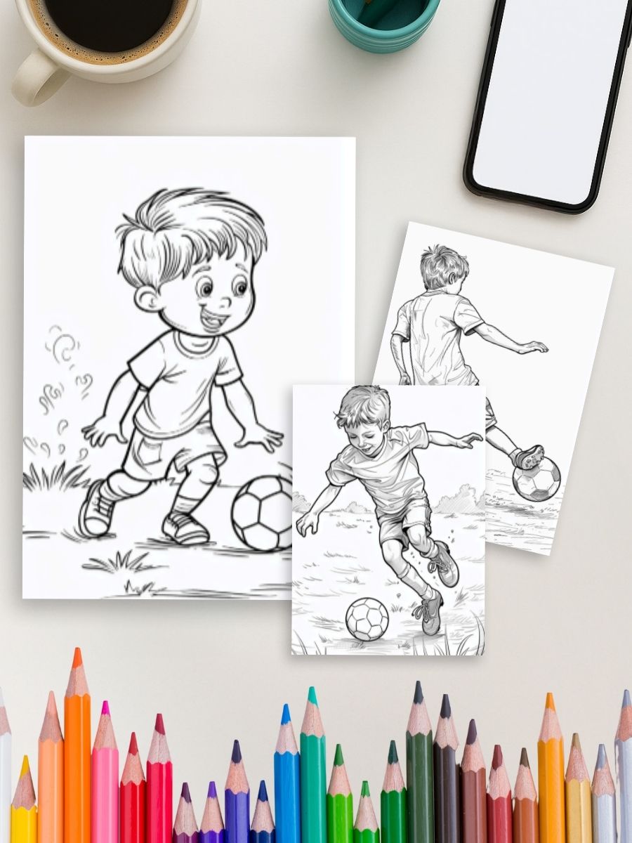 Game On! – 141 Sports & Activities Coloring Pages for Kids for One Dollar - Image 3