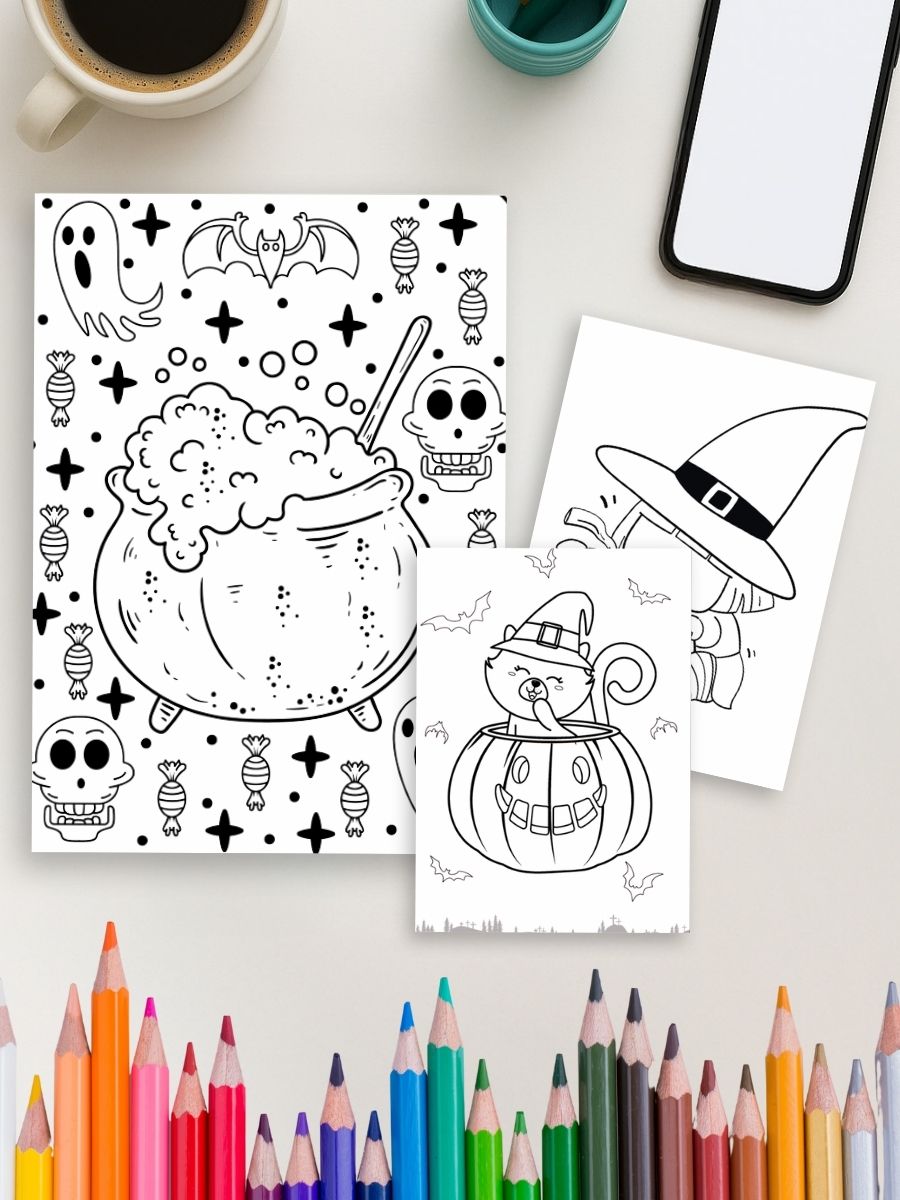 Haunted Fun – 232 Halloween Coloring Pages for All Ages for One Dollar - Image 4
