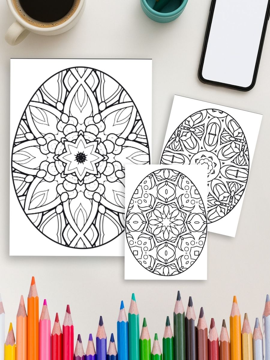 Eggscape into Easter – 160 Mandala Easter Egg Pages for One Dollar - Image 4