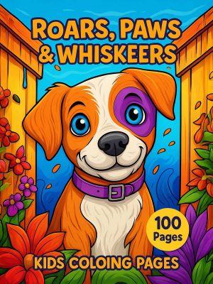 Roars, Paws & Whiskers - 100 Kids Coloring Pages for One Dollar