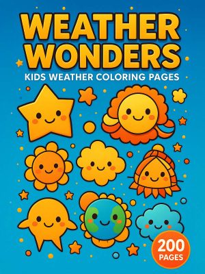 Weather Wonders – 200 Weather & Season-Themed Coloring Pages for One Dollar